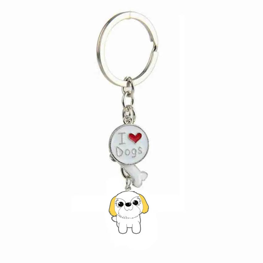 Jack Russell Terrier Key Chains For Women Men Alloy Metal Dog Pendant Key Ring Car Keychain Bag Charm Keyring gifts