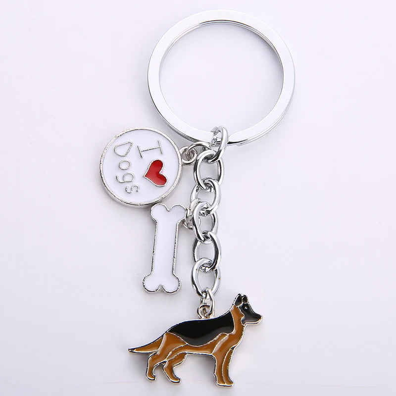 Jack Russell Terrier Key Chains For Women Men Alloy Metal Dog Pendant Key Ring Car Keychain Bag Charm Keyring gifts