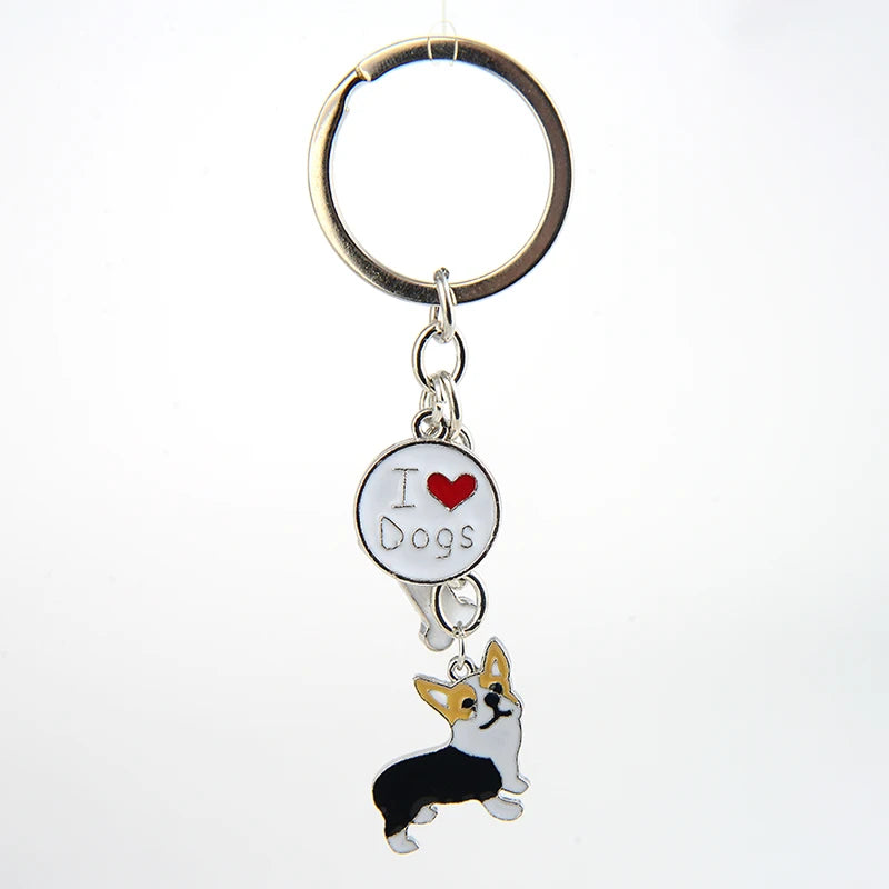 Jack Russell Terrier Key Chains For Women Men Alloy Metal Dog Pendant Key Ring Car Keychain Bag Charm Keyring gifts