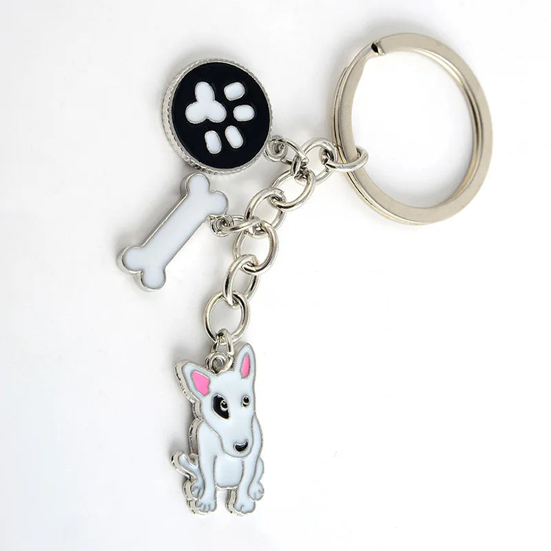 Jack Russell Terrier Key Chains For Women Men Alloy Metal Dog Pendant Key Ring Car Keychain Bag Charm Keyring gifts
