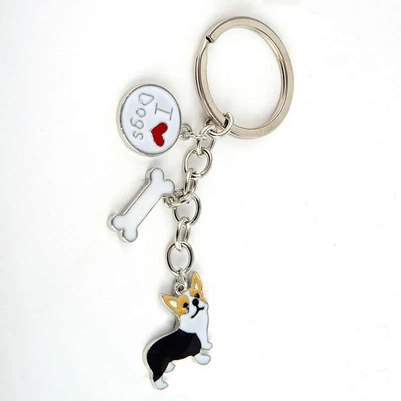 Jack Russell Terrier Key Chains For Women Men Alloy Metal Dog Pendant Key Ring Car Keychain Bag Charm Keyring gifts