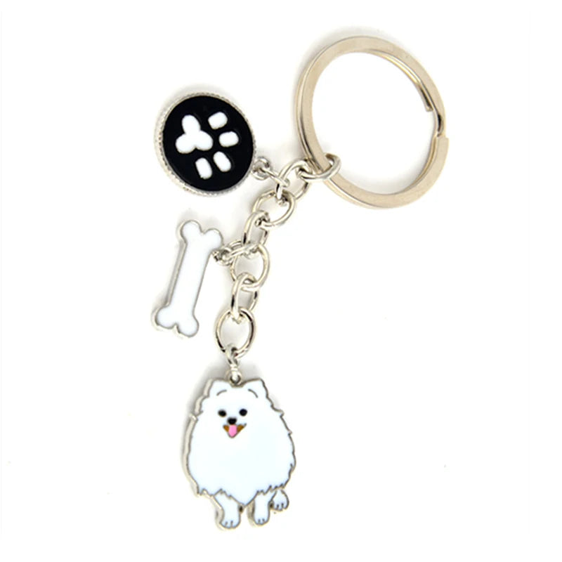 Jack Russell Terrier Key Chains For Women Men Alloy Metal Dog Pendant Key Ring Car Keychain Bag Charm Keyring gifts