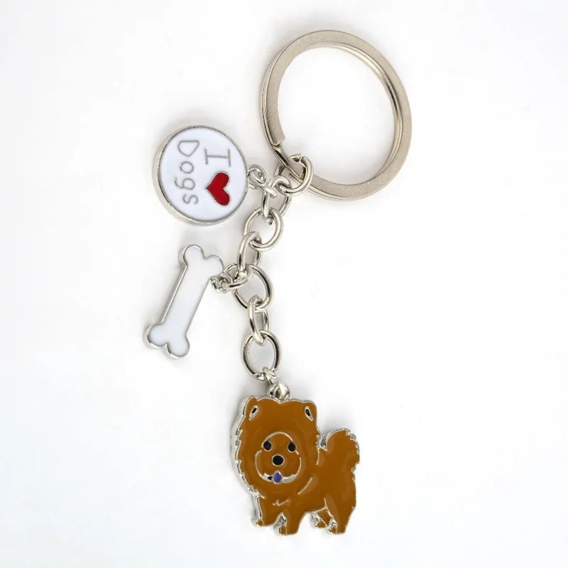 Jack Russell Terrier Key Chains For Women Men Alloy Metal Dog Pendant Key Ring Car Keychain Bag Charm Keyring gifts