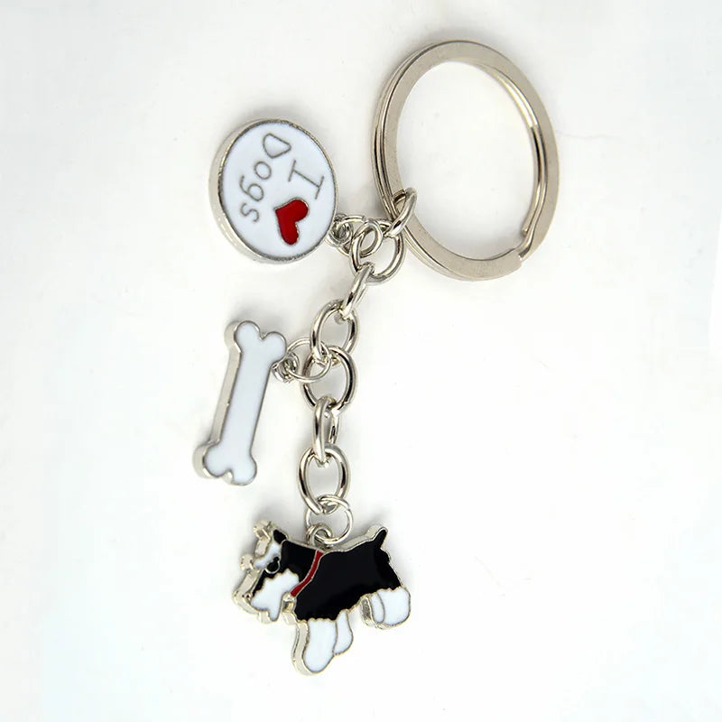 Jack Russell Terrier Key Chains For Women Men Alloy Metal Dog Pendant Key Ring Car Keychain Bag Charm Keyring gifts