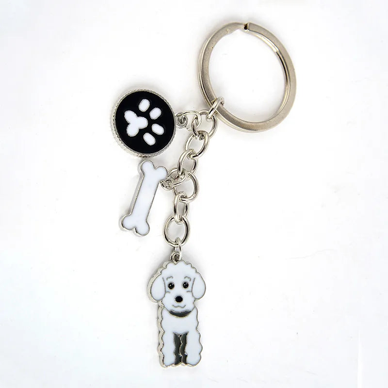 Jack Russell Terrier Key Chains For Women Men Alloy Metal Dog Pendant Key Ring Car Keychain Bag Charm Keyring gifts
