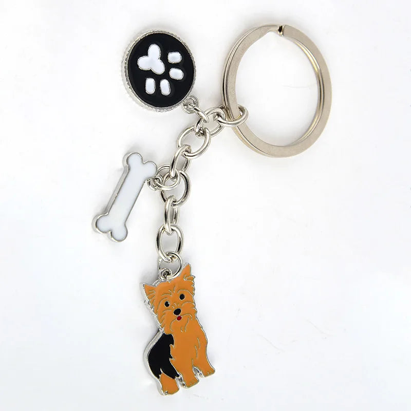 Jack Russell Terrier Key Chains For Women Men Alloy Metal Dog Pendant Key Ring Car Keychain Bag Charm Keyring gifts