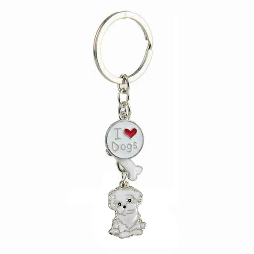 Jack Russell Terrier Key Chains For Women Men Alloy Metal Dog Pendant Key Ring Car Keychain Bag Charm Keyring gifts