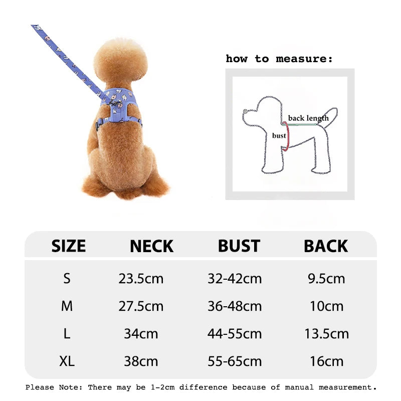 Durable Lattice Pet Harness Leash Set for Dogs 120cm Walking Exercise Vest Strap Traction Anti Lost Small Medium Dog Accessories