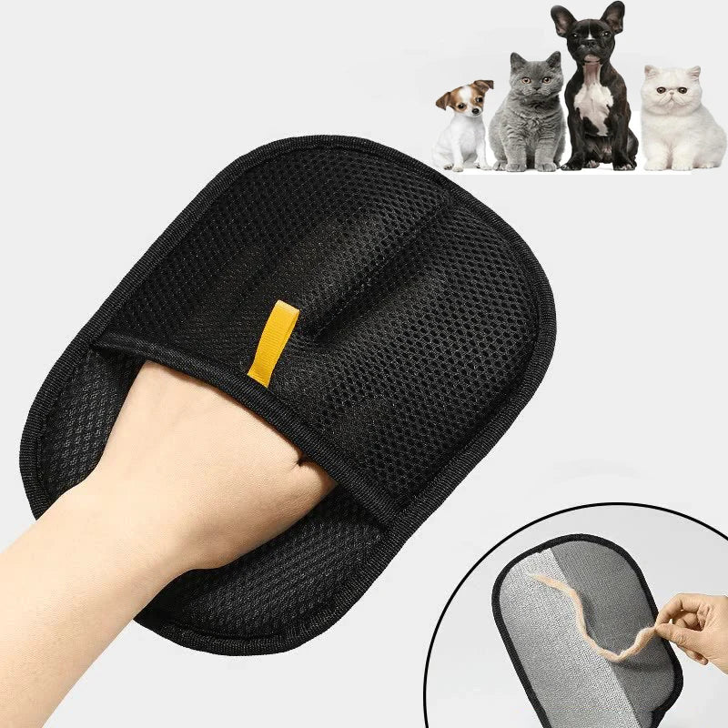 Pet Hair Removal Gloves Double Sided Reusable Grooming Tool for Dogs Cats Fur Static Cleaning Gloves for Carpets Furniture