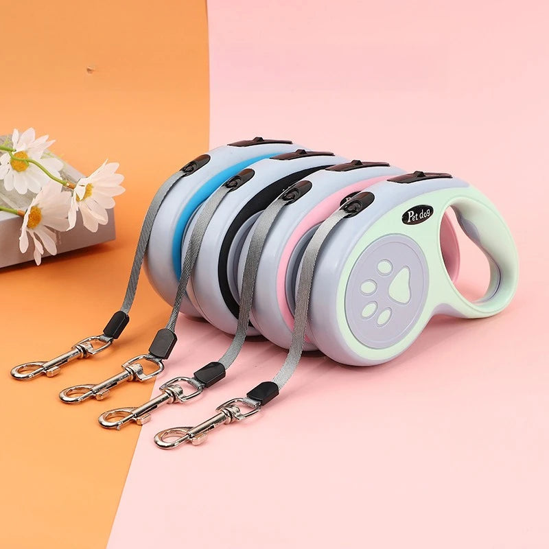 5m Dog Leash Strong Nylon Puppy Lead For Small Medium Large Dogs Cats Automatic Retractable Durable Yorkshire Pet Supplies