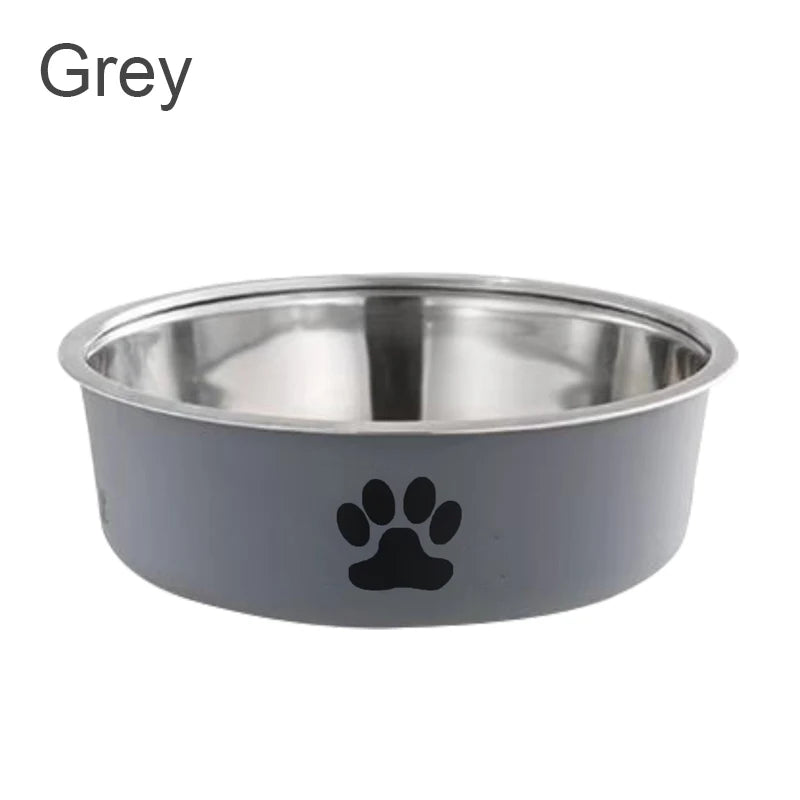 Dog Water Bowl with Non-Slip Rubber Base And Small Cats And Dogs Drinking Water Feeding Pet Bowl Stainless Steel Pet Food Bowl