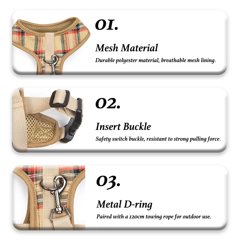 Pettorina e Guinzaglio per Cani– Sicura e Regolabile